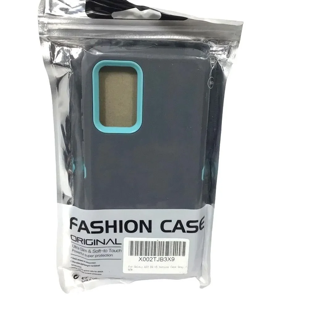 Samsung Galaxy A72 case,Shockproof case for Samsung Galaxy A72 (Gray-Sky Blue)